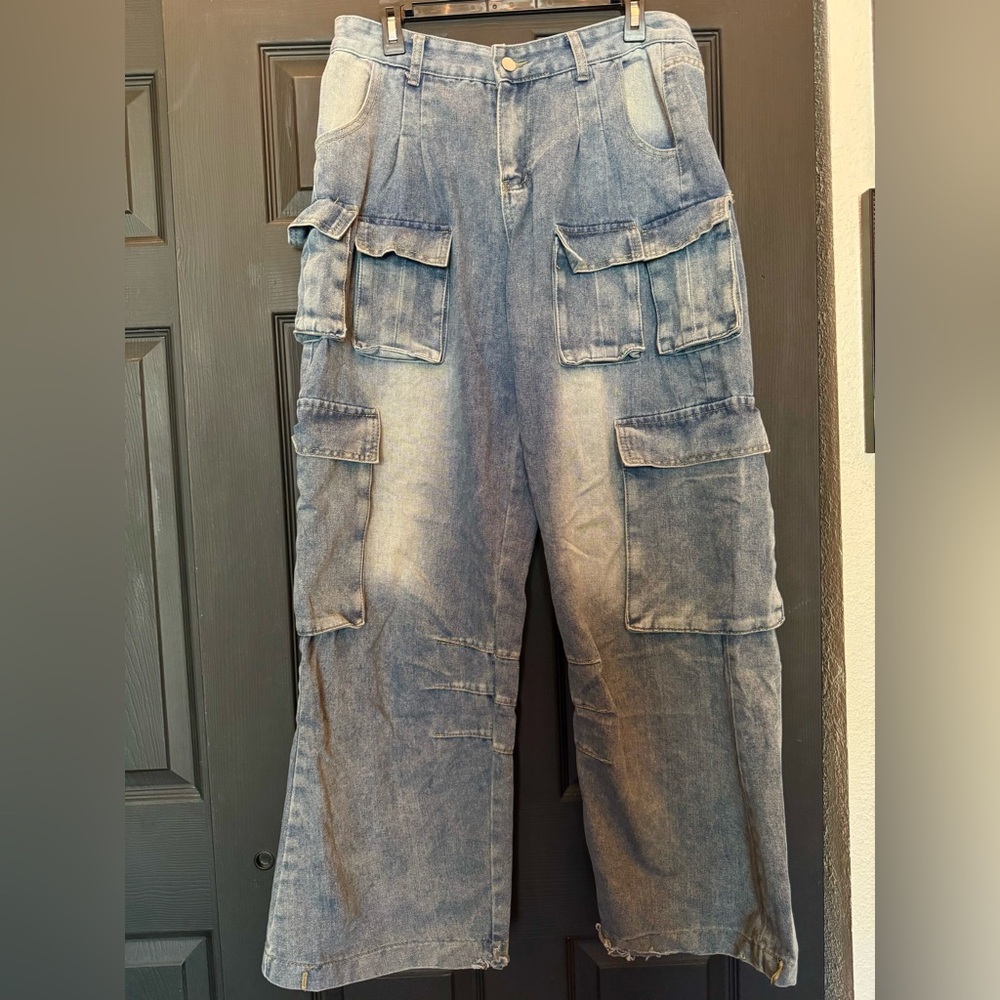 Men's Blue Cargo Pants